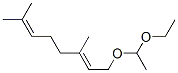 1-(1-エトキシエトキシ)-3,7-ジメチル-2,6-オクタジエン 化学構造式