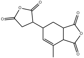 5-(2,5-ジオキソテトラヒドロフリル)-3-メチル-3-シクロヘキセン-1,2-ジカルボン酸無水物 化学構造式