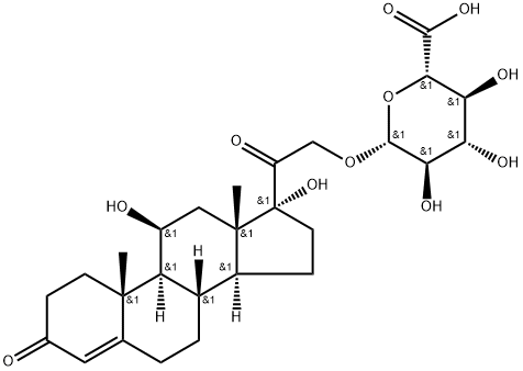 [2-[(8S,9S,10R,11R,13S,14S,17R)-11,17-dihydroxy-10,13-dimethyl-3-oxo-2 ,6,7,8,9,11,12,14,15,16-decahydro-1H-cyclopenta[a]phenanthren-17-yl]-2 -oxo-ethyl] (2S,3S,4S,5R)-2,3,4,5-tetrahydroxy-6-oxo-hexanoate Structure
