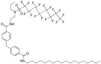 4-[[4-[[[2-[[(Heptadecafluorooctyl)sulfonyl]propylamino]ethyl]amino]carbonyl]phenyl]methyl]-N-octadecylbenzamide|
