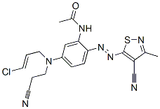 N-[5-[(3-chloroallyl)(2-cyanoethyl)amino]-2-[(4-cyano-3-methylisothiazol-5-yl)azo]phenyl]acetamide 结构式