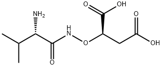 (R)-[[[(S)-2-アミノ-3-メチル-1-オキソブチル]アミノ]オキシ]ブタン二酸 化学構造式