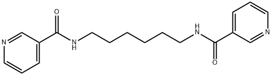 N,N'-hexamethylenebis(3-pyridinecarboxamide) 结构式