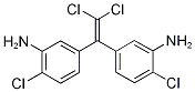 {5-[1-(3-アミノ-4-クロロフェニル)-2,2-ジクロロビニル]-2-クロロフェニル}アミン 化学構造式