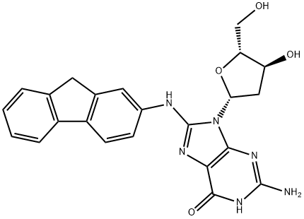 2'-DEOXY-8-(9H-FLUOREN-2-YLAMINO)-GUANOSINE Structure