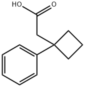 2-(1-フェニルシクロブチル)酢酸 化学構造式