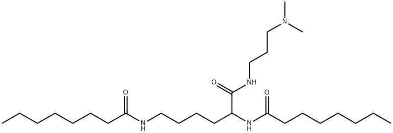 N,N'-[1-[[[3-(dimethylamino)propyl]amino]carbonyl]-1,5-pentanediyl]bisoctanamide Struktur