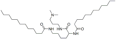 N,N'-[1-[[[3-(dimethylamino)propyl]amino]carbonyl]pentane-1,5-diyl]bis(dodecanamide) Structure