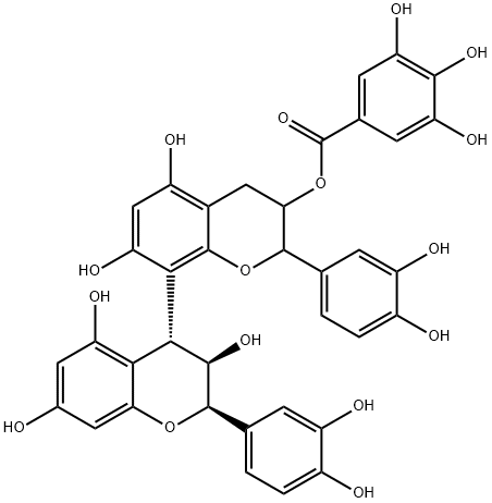 原花青素B2-3''-O-没食子酸酯 结构式