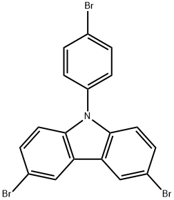 3,6-Dibromo-9-(4-bromo-phenyl)-9H-carbazole Struktur