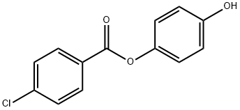 Benzoic acid, 4-chloro-, 4-hydroxyphenyl ester 化学構造式