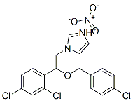 (-)-1-[2-[(4-chlorophenyl)methoxy]-2-(2,4-dichlorophenyl)ethyl]-1H-imidazolium nitrate Struktur