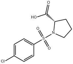 1-(4-CHLORO-BENZENESULFONYL)-PYRROLIDINE-2-CARBOXYLIC ACID Struktur
