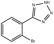 5-(2-ブロモフェニル)-1H-テトラゾール 化学構造式