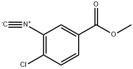 メチル-3-イソシアノ-4-クロロ安息香酸 化学構造式