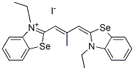 3-ethyl-2-[3-(3-ethyl-3H-benzoselenazol-2-ylidene)isobut-1-enyl]benzoselenazolium iodide  Structure