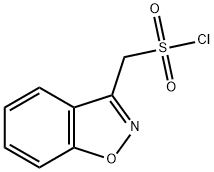 1,2-ベンゾイソオキサゾール-3-メタンスルホン酸クロリド 化学構造式