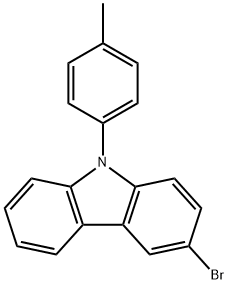 3-ブロモ-9-(p-トリル)-9H-カルバゾール 化学構造式