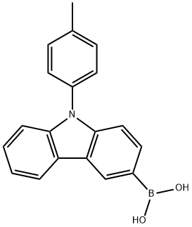 9-p-tolyl-9H-carbazol-3-ylboronic acid Struktur