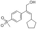 (E)-3-Cyclopentyl-2-(4-(methylsulfonyl)phenyl)prop-2-en-1-ol 化学構造式