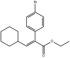 Benzeneacetic acid, 4-broMo-alpha-(cyclohexylMethylene)-, ethyl ester, (alphaE)- Structure