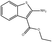 2-氨基-苯并[B]噻吩-3-羧酸乙酯 结构式