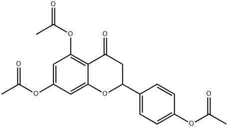 4′,5,7-トリアセトキシフラバノン 化学構造式