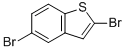2,5-ジブロモ-1-ベンゾチオフェン 化学構造式