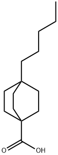 4-ペンチルビシクロ[2.2.2]オクタン-1-カルボン酸 化学構造式