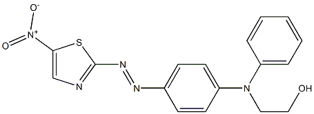 2-[[4-[(5-ニトロチアゾール-2-イル)アゾ]フェニル]フェニルアミノ]エタノール 化学構造式