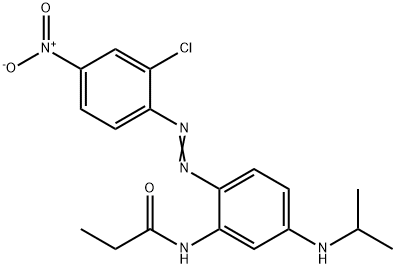 N-[2-[(2-Chloro-4-nitrophenyl)azo]-5-[(1-methylethyl)amino]phenyl]propanamide 结构式