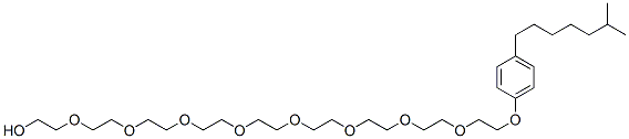 26-(4-isooctylphenoxy)-3,6,9,12,15,18,21,24-octaoxahexacosan-1-ol 结构式