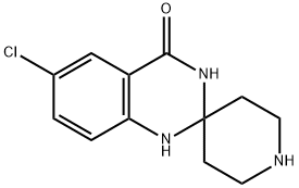 6'-氯-1'H-螺[哌啶-4,2'-喹唑啉]-4'(3'H)-酮 结构式