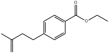 4-(4-カルボエトキシフェニル)-2-メチル-1-ブテン 化学構造式