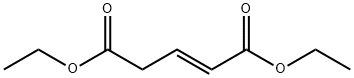 (E)-2-ペンテン二酸ジエチル 化学構造式