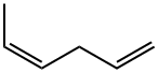 (Z)-1,4-ヘキサジエン 化学構造式