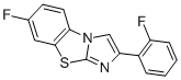 7-FLUORO-2-(2-FLUOROPHENYL)IMIDAZO[2,1-B]BENZOTHIAZOLE 化学構造式