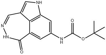 8-N-BOC-アミノ-1,5-ジヒドロ-[1,2]ジアゼピノ[4,5,6-CD]インドール-6-オン 化学構造式
