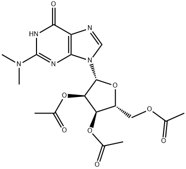 2',3',5'-TRI-O-ACETYL-2N,2N-DIMETHYL-GUANOSINE Struktur