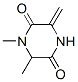 2,5-Piperazinedione,  1,6-dimethyl-3-methylene- Struktur