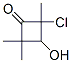 Cyclobutanone,  2-chloro-3-hydroxy-2,4,4-trimethyl- Structure