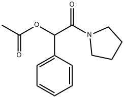 1-[(乙酰氧基)苯基乙酰基]-吡咯烷, 73200-21-2, 结构式