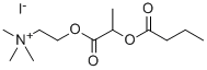 Ethanaminium, 2-(2-(1-oxobutoxy)-1-oxopropoxy)-N,N,N-trimethyl-, iodid e Structure