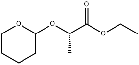 エチル (2S)-2-(オキサン-2-イルオキシ)プロパノアート 化学構造式