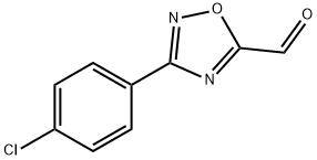 3-(4-クロロフェニル)-1,2,4-オキサジアゾール-5-カルブアルデヒド DIHYDRATE 化学構造式