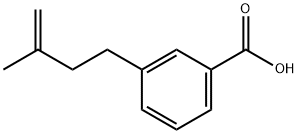 3-(3-メチル-3-ブテニル)安息香酸 化学構造式