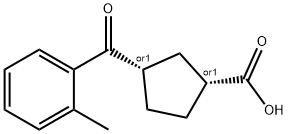 CIS-3-(2-メチルベンゾイル)シクロペンタン-1-カルボン酸 化学構造式
