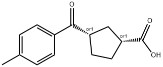 CIS-3-(4-METHYLBENZOYL)CYCLOPENTANE-1-CARBOXYLIC ACID Struktur