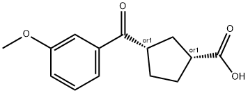 CIS-3-(3-メトキシベンゾイル)シクロペンタン-1-カルボン酸 化学構造式