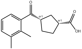 CIS-3-(2,3-DIMETHYLBENZOYL)CYCLOPENTANE-1-CARBOXYLIC ACID Struktur